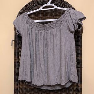 American Eagle soft and sexy t-shirt blouse. Black and white striped.